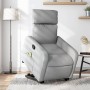 Sillón de masaje reclinable de pie de tela gris claro en Sillones | Comprar online en Foru.es