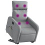Sillón de masaje reclinable de pie de tela gris claro en Sillones | Comprar online en Foru.es