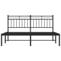 Estructura de cama con cabecero metal negro 160x200 cm de , Camas y somieres - Ref: Foro24-373694, Precio: 110,05 €, Descuent...