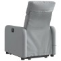 Sillón de masaje reclinable de pie de tela gris claro en Sillones | Comprar online en Foru.es
