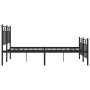 Estructura de cama cabecero y estribo metal negro 120x200 cm de , Camas y somieres - Ref: Foro24-373707, Precio: 115,26 €, De...