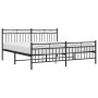 Estructura de cama cabecero y estribo metal negro 180x200 cm de , Camas y somieres - Ref: Foro24-373713, Precio: 125,48 €, De...