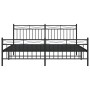 Estructura de cama cabecero y estribo metal negro 180x200 cm de , Camas y somieres - Ref: Foro24-373713, Precio: 125,48 €, De...