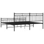 Estructura de cama cabecero y estribo metal negro 180x200 cm de , Camas y somieres - Ref: Foro24-373713, Precio: 125,48 €, De...