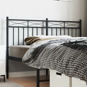 Cabecero de metal negro 140 cm de , Cabeceros y pies de cama - Ref: Foro24-373724, Precio: 39,28 €, Descuento: %