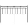 Cabecero de metal negro 140 cm de , Cabeceros y pies de cama - Ref: Foro24-373724, Precio: 40,03 €, Descuento: %