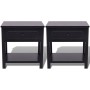 Mesitas de noche 2 unidades madera negras de vidaXL, Mesitas de noche - Ref: Foro24-242873, Precio: 89,54 €, Descuento: %