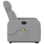 Sillón de masaje reclinable de pie de tela gris claro en Sillones | Comprar online en Foru.es
