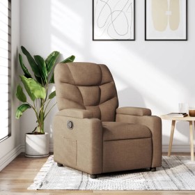 Sillón reclinable de tela marrón de , Sillones - Ref: Foro24-372445, Precio: 217,05 €, Descuento: %