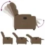 Sillón reclinable de tela marrón de , Sillones - Ref: Foro24-372445, Precio: 197,46 €, Descuento: %