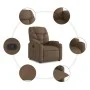 Sillón reclinable de tela marrón de , Sillones - Ref: Foro24-372445, Precio: 197,46 €, Descuento: %