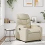 Sillón reclinable de cuero sintético crema de , Sillones - Ref: Foro24-372466, Precio: 222,68 €, Descuento: %