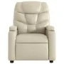 Sillón reclinable de cuero sintético crema de , Sillones - Ref: Foro24-372466, Precio: 222,68 €, Descuento: %