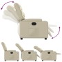 Sillón reclinable de cuero sintético crema de , Sillones - Ref: Foro24-372466, Precio: 226,38 €, Descuento: %
