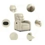 Sillón reclinable de cuero sintético crema de , Sillones - Ref: Foro24-372466, Precio: 222,68 €, Descuento: %