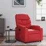 Sillón reclinable de cuero sintético rojo de , Sillones - Ref: Foro24-372470, Precio: 244,64 €, Descuento: %