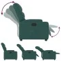 Sillón reclinable de tela verde oscuro de , Sillones - Ref: Foro24-372447, Precio: 198,45 €, Descuento: %