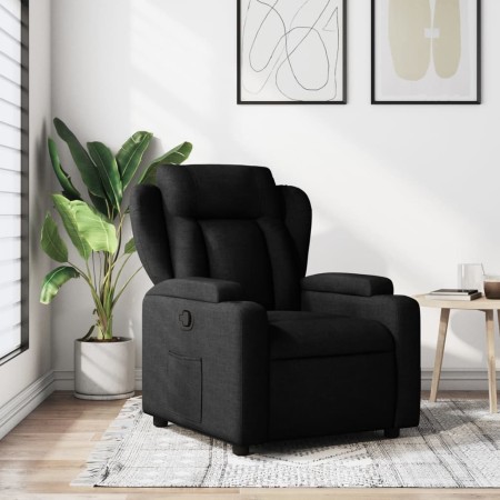 Sillón reclinable de tela negro de , Sillones - Ref: Foro24-372405, Precio: 218,51 €, Descuento: %
