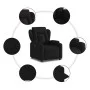 Sillón reclinable de tela negro de , Sillones - Ref: Foro24-372405, Precio: 216,28 €, Descuento: %