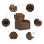 Sillón reclinable de tela marrón de , Sillones - Ref: Foro24-372407, Precio: 214,33 €, Descuento: %