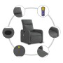 Silla de masaje reclinable de pie de tela gris oscuro en Sillones | Comprar online en Foru.es