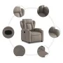 Sillón reclinable de tela gris taupe de , Sillones - Ref: Foro24-372411, Precio: 250,39 €, Descuento: %