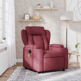 Sillón de masaje reclinable de tela color vino tinto de , Sillones - Ref: Foro24-372418, Precio: 263,16 €, Descuento: %