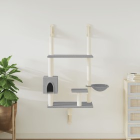 Árbol rascador para gatos de pared gris claro 153 cm en Mobiliario para gatos | Comprar online en Foru.es