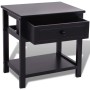 Mesitas de noche 2 unidades madera negras de vidaXL, Mesitas de noche - Ref: Foro24-242873, Precio: 89,54 €, Descuento: %