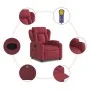 Sillón de masaje reclinable de tela color vino tinto de , Sillones - Ref: Foro24-372418, Precio: 263,16 €, Descuento: %