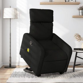 Sillón reclinable de masaje elevable tela negro en Sillones | Comprar online en Foru.es