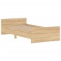 Estructura de cama madera contrachapada roble Sonoma 100x200 cm de , Camas y somieres - Ref: Foro24-835934, Precio: 83,72 €, ...
