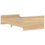 Estructura de cama madera contrachapada roble Sonoma 100x200 cm de , Camas y somieres - Ref: Foro24-835934, Precio: 83,72 €, ...