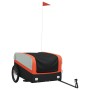 Remolque para bicicleta hierro negro y naranja 45 kg de , Remolques para bicicletas - Ref: Foro24-94047, Precio: 97,62 €, Des...