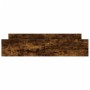 Estructura de cama con cabecero piecero roble ahumado 200x200cm de , Camas y somieres - Ref: Foro24-3203737, Precio: 132,40 €...