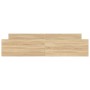 Estructura de cama con cabecero piecero roble Sonoma 200x200 cm de , Camas y somieres - Ref: Foro24-3203735, Precio: 134,83 €...