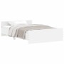 Estructura de cama con cabecero piecero blanco 120x200 cm de , Camas y somieres - Ref: Foro24-3203740, Precio: 140,44 €, Desc...