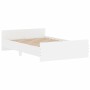 Estructura de cama con cabecero piecero blanco 120x200 cm de , Camas y somieres - Ref: Foro24-3203740, Precio: 140,44 €, Desc...