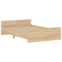 Estructura de cama con cabecero piecero roble Sonoma 120x200 cm de , Camas y somieres - Ref: Foro24-3203742, Precio: 143,25 €...