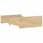 Estructura de cama con cabecero piecero roble Sonoma 120x200 cm de , Camas y somieres - Ref: Foro24-3203742, Precio: 143,25 €...