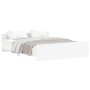 Estructura de cama con cabecero piecero blanco 150x200 cm de , Camas y somieres - Ref: Foro24-3203754, Precio: 126,93 €, Desc...