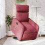 Sillón reclinable de masaje elevable tela rojo tinto en Sillones | Comprar online en Foru.es