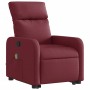 Sillón reclinable de masaje elevable tela rojo tinto en Sillones | Comprar online en Foru.es