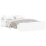 Estructura de cama con cabecero y piecero blanco 140x190 cm de , Camas y somieres - Ref: Foro24-3203782, Precio: 177,99 €, De...