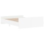 Estructura de cama con cabecero y piecero blanco 140x190 cm de , Camas y somieres - Ref: Foro24-3203782, Precio: 177,99 €, De...