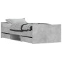 Estructura de cama con cabecero piecero gris hormigón 90x200cm de , Camas y somieres - Ref: Foro24-3203806, Precio: 196,09 €,...