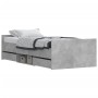 Estructura de cama con cabecero piecero gris hormigón 90x200cm de , Camas y somieres - Ref: Foro24-3203806, Precio: 196,09 €,...
