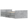 Estructura de cama con cabecero piecero gris hormigón 90x200cm de , Camas y somieres - Ref: Foro24-3203806, Precio: 196,09 €,...