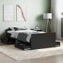 Estructura de cama con cabecero piecero negro 90x200 cm de , Camas y somieres - Ref: Foro24-3203804, Precio: 225,73 €, Descue...