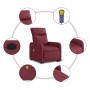 Sillón reclinable de masaje elevable tela rojo tinto en Sillones | Comprar online en Foru.es
